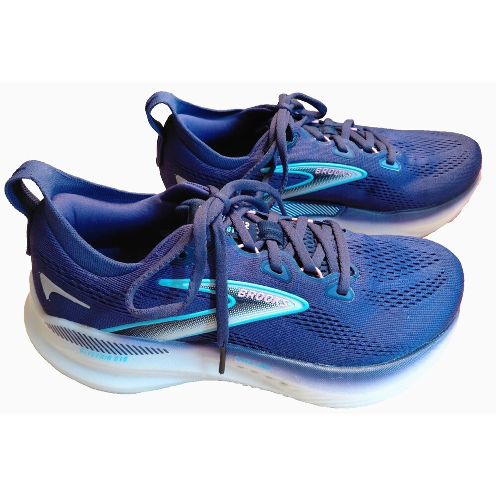 Brooks Glycerin GTS 22 Women's 7 D Wide Running Shoes Blue Purple Pink